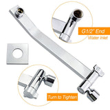 Square Chrome Brass Up & Down Adjustable Wall Mounted Shower Arm For Shower Head | darrahopens.com.au Premium AU Stock