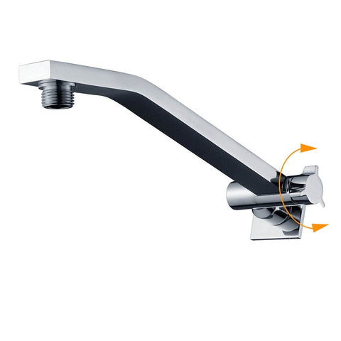 Square Chrome Brass Up & Down Adjustable Wall Mounted Shower Arm For Shower Head | darrahopens.com.au Premium AU Stock