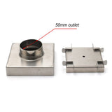 Darrahopens Furniture > Bathroom > Shower Heads & Screens Stainless Steel 100mm Square Tile Insert Shower Grate Floor Drain 50mm Outlet