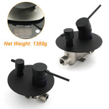 Darrahopens Furniture > Bathroom > Shower Heads & Screens Stainless Steel Black Round Shower Mixer Diverter Lead Free Healthy For Bath Set