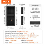 Darrahopens Furniture > Bathroom > Shower Heads & Screens VEVOR Shower Niche Ready for Tile 40.64x40.64cm & 40.64x50.8cm, Triple Shelf, Square Corners Wall-inserted Niche Recessed, Sealed Protection Modern Soap Storage Niche for Shower Bathroom, Black