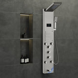 Darrahopens Furniture > Bathroom > Shower Heads & Screens VEVOR Shower Panel System, 6 Shower Modes, LED & Screen Hydroelectricity Shower Panel Tower, Rainfall, Waterfall, 5 Massage Jets, Tub Spout, Handheld Shower, Stainless Steel Wall-Mounted Shower Set