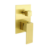 Darrahopens Furniture > Bathroom > Shower Heads & Screens Watermark 1/2 Inch Shower Mixer Diverter Brushed Gold Square Stainless Steel Set