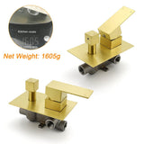 Darrahopens Furniture > Bathroom > Shower Heads & Screens Watermark 1/2 Inch Shower Mixer Diverter Brushed Gold Square Stainless Steel Set