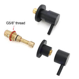 Darrahopens Furniture > Bathroom > Shower Heads & Screens Watermark Black 1/4 Turn Twin Shower Taps Hot Cold Round Set Bath Vanity Mixer