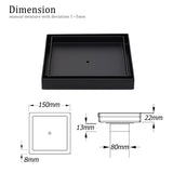 Darrahopens Furniture > Bathroom > Shower Heads & Screens Watermark Black 150x150mm Tile Insert Floor Drain Shower Grate 80mm Waste Outlet