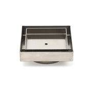Darrahopens Furniture > Bathroom > Shower Heads & Screens WaterMark Brushed 100mm Square Tile Insert Shower Grate Floor Drain 80mm Waste