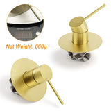 Darrahopens Furniture > Bathroom > Shower Heads & Screens Watermark Brushed Gold Round Bathroom Shower Hot Cold Mixer Ceramic Cartridge OZ
