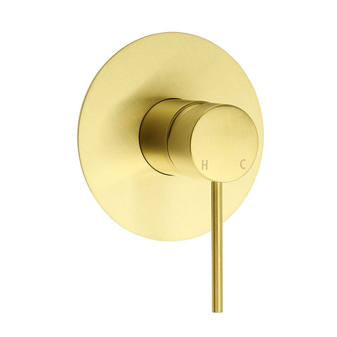 Watermark Brushed Gold Round Bathroom Shower Hot Cold Mixer Ceramic Cartridge OZ | darrahopens.com.au Premium AU Stock