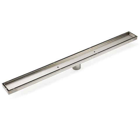 Darrahopens Furniture > Bathroom > Shower Heads & Screens WaterMark Brushed Steel 900mm Tile Insert Shower Grate Floor Drain 50mm Outlet