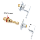 Darrahopens Furniture > Bathroom > Shower Heads & Screens Watermark Chrome Square 1/4 Turn Wall Twin Taps Brass For Shower Head Vanity Basin Spout