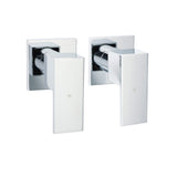 Darrahopens Furniture > Bathroom > Shower Heads & Screens Watermark Chrome Square 1/4 Turn Wall Twin Taps Brass For Shower Head Vanity Basin Spout