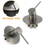 Darrahopens Furniture > Bathroom > Shower Heads & Screens Watermark Gun Metal Grey Round Bathroom Shower Hot Cold Mixer Ceramic Cartridge