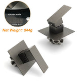 Darrahopens Furniture > Bathroom > Shower Heads & Screens Watermark Gun Metal Square Bath Shower Mixer Hot Cold Tap Ceramic Cartridge Valve