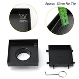 Darrahopens Furniture > Bathroom > Shower Heads & Screens WaterMark Matt Black 100x100mm Square Tile Insert Shower Grate Floor Drain 50mm Waste