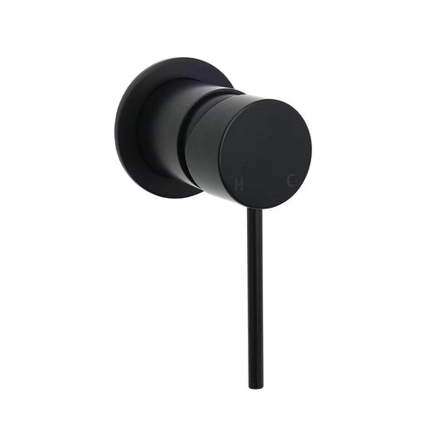 Darrahopens Furniture > Bathroom > Shower Heads & Screens Watermark Matt Black Round Bath Shower Mixer Valve Hot Cold Water Tap Small Face