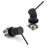 Darrahopens Furniture > Bathroom > Shower Heads & Screens Watermark Matt Black Round Bath Shower Mixer Valve Hot Cold Water Tap Small Face