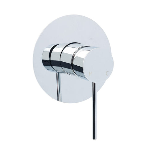 Watermark Round Pin Lever Hot Cold Water Mixer Bathroom Shower Tap Valve Chrome | darrahopens.com.au Premium AU Stock