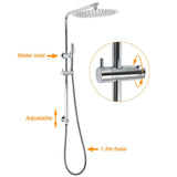 WELS 12" Rainfall + Brass Handheld Twin Shower Heads Rail Diverter Arm Round Mixer Set | darrahopens.com.au Premium AU Stock