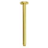 WELS 12" Round Stainless Steel Shower Head Extension Ceiling Arm Set Brushed Gold | darrahopens.com.au Premium AU Stock
