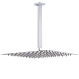 Darrahopens Furniture > Bathroom > Shower Heads & Screens WELS 16" Rainfall Shower Head 300mm Ceiling Dropper Extension Arm Chrome Square Set