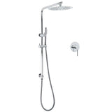 WELS 2 In 1 Shower Head Set Sliding Rail 3 Mode Handheld Arm 10" Round Chrome Mixer | darrahopens.com.au Premium AU Stock