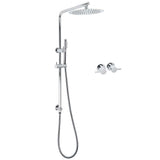 WELS 2 In 1 Shower Head Set Sliding Rail 3 Mode Handheld Arm 10" Round Chrome Taps | darrahopens.com.au Premium AU Stock