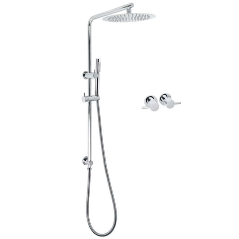 WELS 2 In 1 Shower Head Set Sliding Rail 3 Mode Handheld Arm 10" Round Chrome Taps | darrahopens.com.au Premium AU Stock