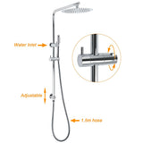 WELS 2 In 1 Shower Head Set Sliding Rail 3 Mode Handheld Arm 10" Round Chrome Taps | darrahopens.com.au Premium AU Stock
