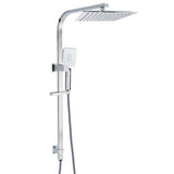 Darrahopens Furniture > Bathroom > Shower Heads & Screens WELS 2IN1 Square Shower Head Set 10" Rain Handheld Sliding Rail Arm Inbuilt Diverter