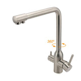 Darrahopens Furniture > Bathroom > Shower Heads & Screens WELS 3 Function Kitchen Sink 360° Swivel Mixer Tap Clean Pure Drink Water Faucet