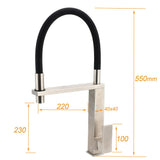 Darrahopens Furniture > Bathroom > Shower Heads & Screens WELS 6.0L/m Chrome Kitchen Sink Basin Mixer Swivel Faucet Tapware Pull Out Spout