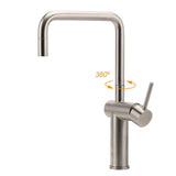 Darrahopens Furniture > Bathroom > Shower Heads & Screens WELS 6L/m Kitchen Laundry 360º Swivel Sink Mixer Faucet Tap Spout Brushed Silver