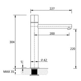 Darrahopens Furniture > Bathroom > Shower Heads & Screens WELS 6L/min Tall Basin Mixer Vanity Sink Bubble Faucet Tap Laundry Chrome Round