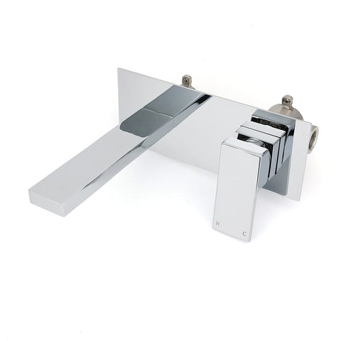 Darrahopens Furniture > Bathroom > Shower Heads & Screens WELS 7.5L/min Basin Mixer Bathroom Vanity Brass Chrome Wall Mounted Spout Outlet