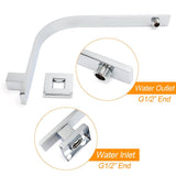 Darrahopens Furniture > Bathroom > Shower Heads & Screens WELS ABS 200mm Square Rain Shower Head & Brass Gooseneck Wall Arm Set WATERMARK