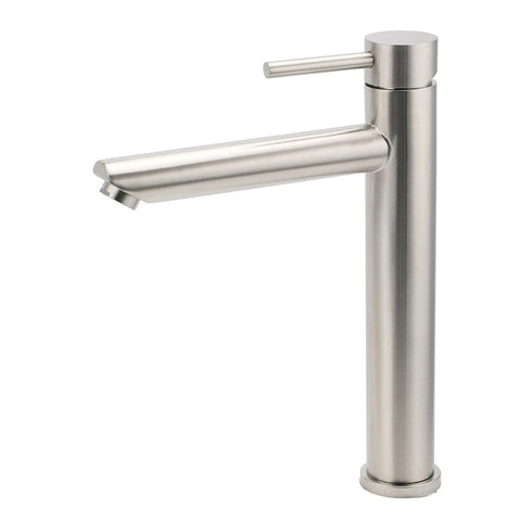 Darrahopens Furniture > Bathroom > Shower Heads & Screens WELS Bathroom Laundry Round Basin Mixer Vanity Sink Faucet Tap Silver Brushed
