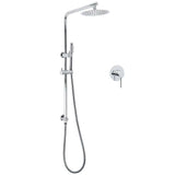 WELS Bathroom Round 8" Rain Shower Head Single Mode Brass Handheld Spray Rail Arm Set Mixer | darrahopens.com.au Premium AU Stock