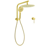 WELS Brushed Gold 2in1 Set Round Large 12" Rain Shower Head 3 Mode Handheld Wall Arm Small Face Mixer | darrahopens.com.au Premium AU Stock