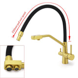 WELS Brushed Gold 3-Way Pure Drink Water Kitchen Mixer Sink Tap Pull Out Spout | darrahopens.com.au Premium AU Stock