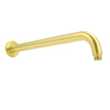 WELS Brushed Gold 8" Shower Rainfall Head + 355mm Straight Wall Mounted Arm Set | darrahopens.com.au Premium AU Stock