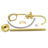 Darrahopens Furniture > Bathroom > Shower Heads & Screens WELS Brushed Gold Bath Tub Mixer Tap Free Standing Faucet Spout Handheld Shower