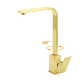 Darrahopens Furniture > Bathroom > Shower Heads & Screens WELS Brushed Gold Gooseneck 360º Swivel Laundry Sink Kitchen Mixer Faucet Tap