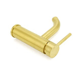 Darrahopens Furniture > Bathroom > Shower Heads & Screens WELS Brushed Gold Kitchen Laundry Round Basin Mixer Vanity Sink Faucet Tapware