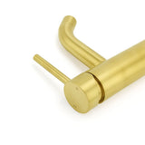 Darrahopens Furniture > Bathroom > Shower Heads & Screens WELS Brushed Gold Kitchen Laundry Round Basin Mixer Vanity Sink Faucet Tapware