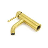Darrahopens Furniture > Bathroom > Shower Heads & Screens WELS Brushed Gold Kitchen Laundry Round Basin Mixer Vanity Sink Faucet Tapware