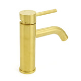 Darrahopens Furniture > Bathroom > Shower Heads & Screens WELS Brushed Gold Kitchen Laundry Round Basin Mixer Vanity Sink Faucet Tapware