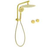 WELS Brushed Gold Large 12" Rain Shower Head 3 Mode Handheld Diverter Twin Taps Combo | darrahopens.com.au Premium AU Stock