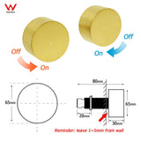 WELS Brushed Gold Large 12" Rain Shower Head Ergonomic Handheld Rose Diverter Twin Taps Combo | darrahopens.com.au Premium AU Stock