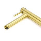Darrahopens Furniture > Bathroom > Shower Heads & Screens WELS Brushed Gold Laundry Round Tall Basin Mixer Vanity Sink Faucet Tap 304 SUS
